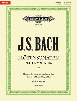 J.S.バッハ／フルート・ソナタ集第1巻 BWV 1033-1035 フルート＆ハープシコード（ピアノ）《輸入フルート楽譜》（ペータース出版）の画像