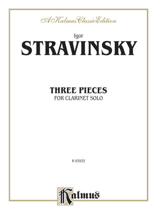 ストラヴィンスキー／3つの小品《輸入クラリネット楽譜》