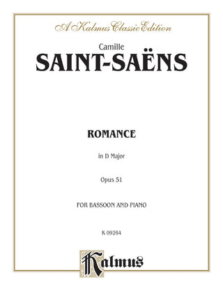 サン＝サーンス／ロマンス ニ長調 op. 51《輸入バスーン楽譜》