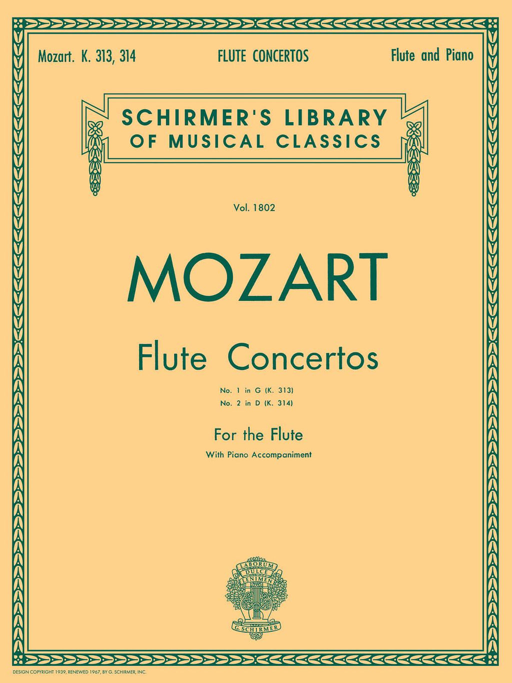 モーツァルト／フルート協奏曲第1番と第2番《輸入フルート楽譜