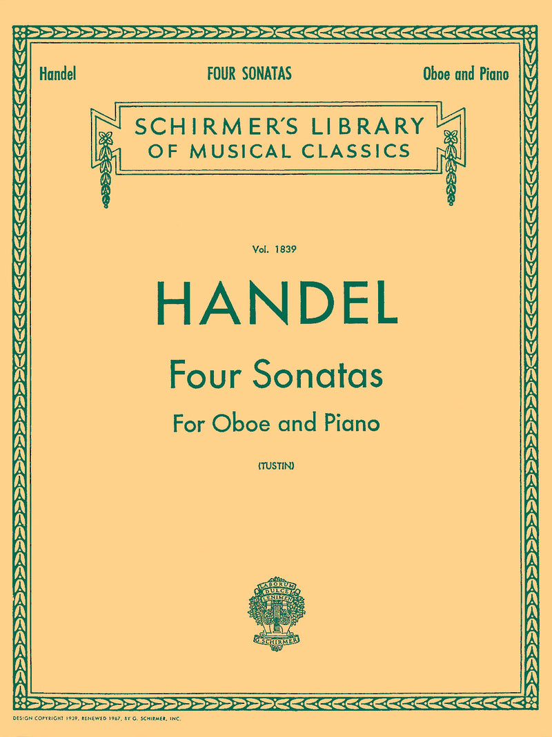 ヘンデル／オーボエとピアノのための4つのソナタの画像
