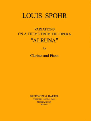 シュポーア／歌劇「アルルーナ」の主題による変奏曲《輸入クラリネット楽譜》の画像