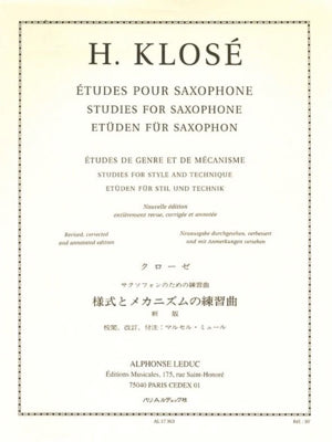 クローゼ／様式とメカニズムの練習《輸入サックス楽譜》の画像
