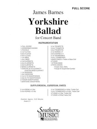 ヨークシャー・バラード(Second Edition)(スコアのみ)《輸入吹奏楽スコア》の画像